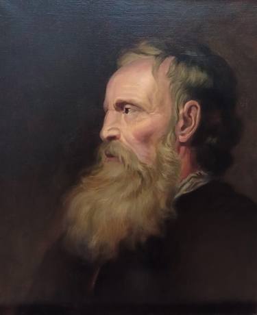 Copy portrait old man vintage style, portrait oil thumb