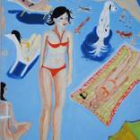 Girl at Beach by Leslie Brownstein