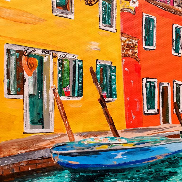 Original Figurative Cities Painting by Maria Sabrina Viviani