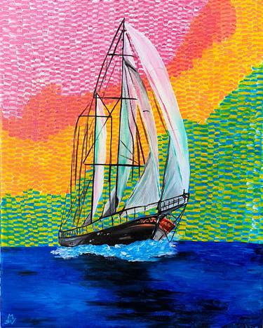 Original Boat Paintings by Maria Sabrina Viviani