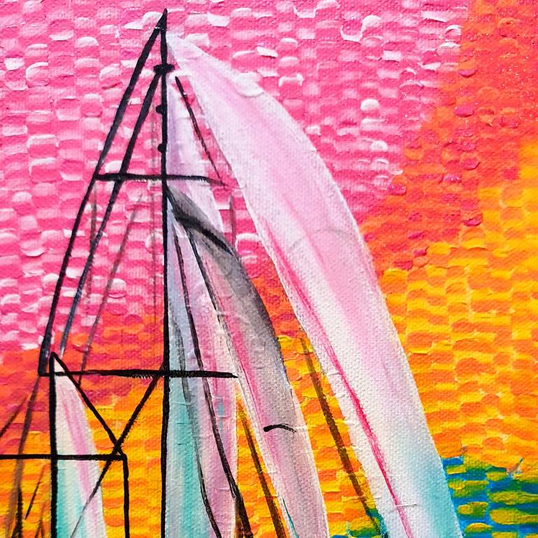 Original Contemporary Boat Painting by Maria Sabrina Viviani