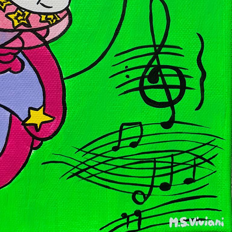 Original Pop Art Cartoon Painting by Maria Sabrina Viviani