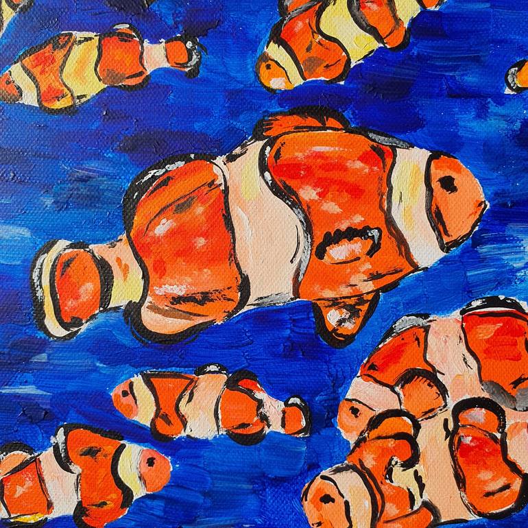 Original Fine Art Fish Painting by Maria Sabrina Viviani