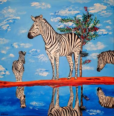 Original Expressionism Animal Paintings by Maria Sabrina Viviani