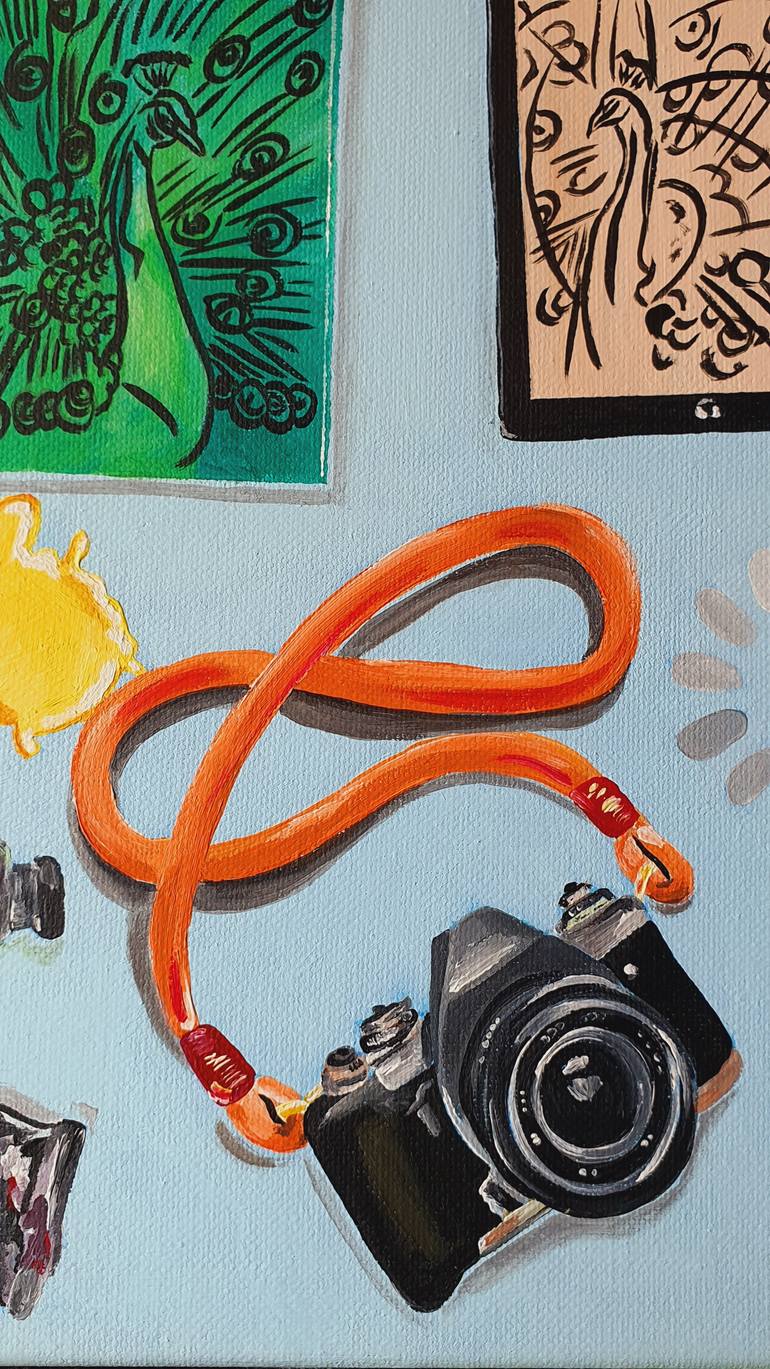 Original Pop Art Science/Technology Painting by Maria Sabrina Viviani