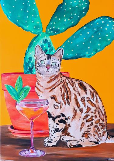 Original Cats Paintings by Maria Sabrina Viviani