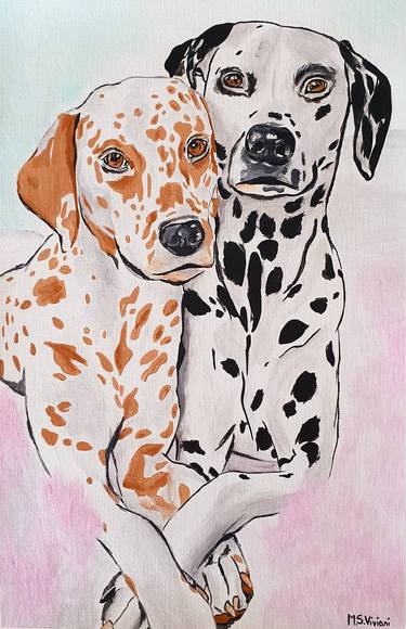 Original Dogs Paintings by Maria Sabrina Viviani