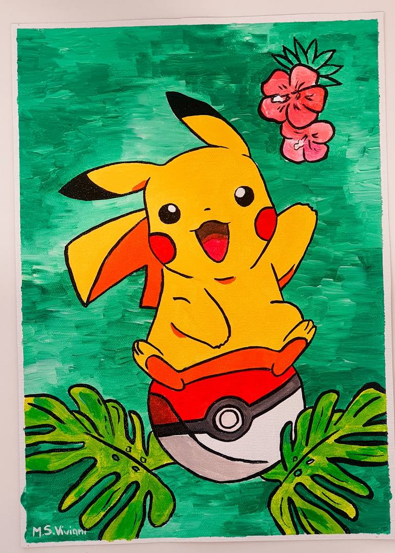 Original Pop Art Cartoon Painting by Maria Sabrina Viviani