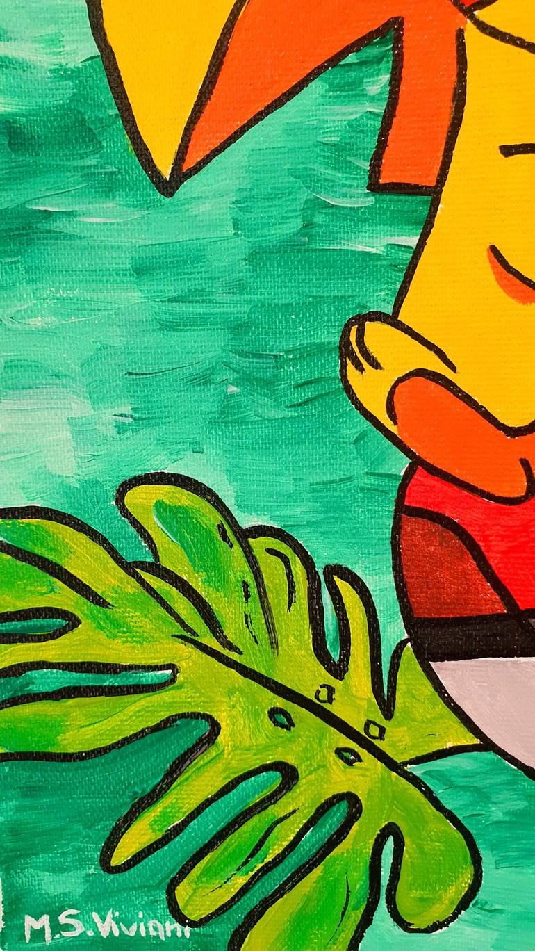 Original Pop Art Cartoon Painting by Maria Sabrina Viviani