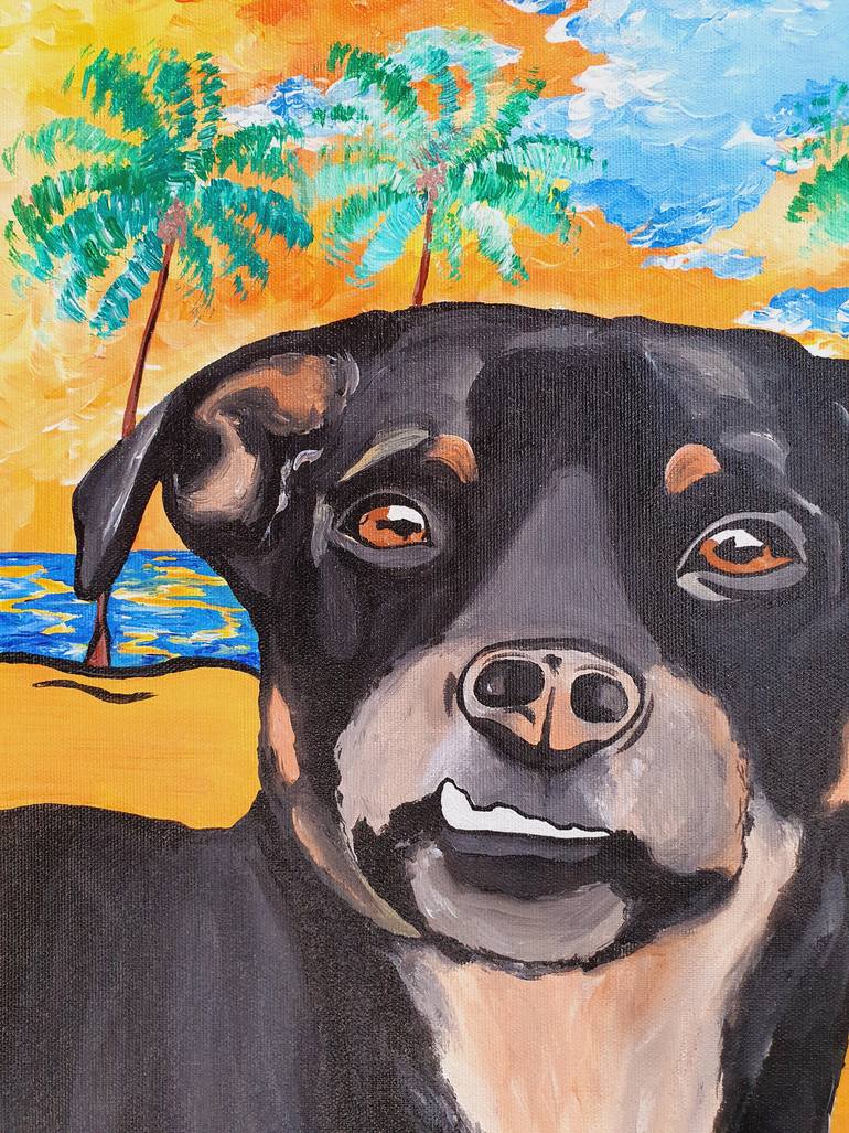 Original Portraiture Dogs Painting by Maria Sabrina Viviani