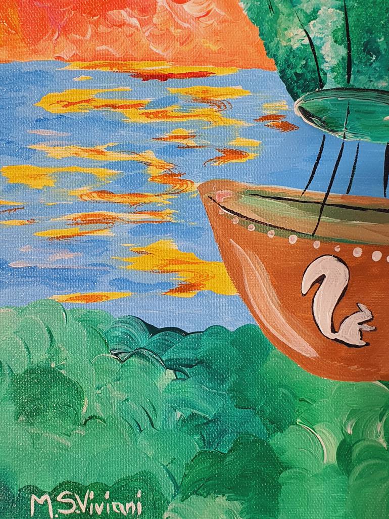 Original Contemporary Landscape Painting by Maria Sabrina Viviani