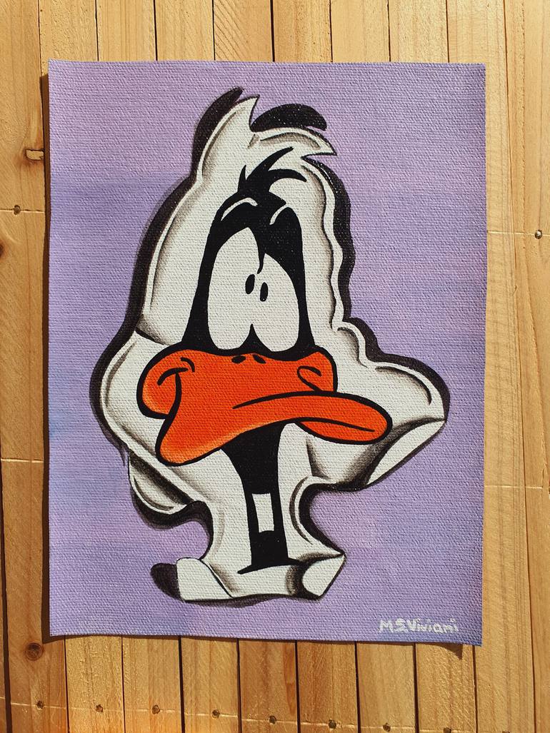Original Pop Art Cartoon Painting by Maria Sabrina Viviani