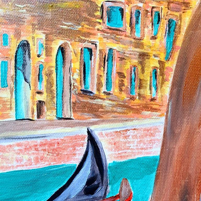 Original Figurative Cities Painting by Maria Sabrina Viviani