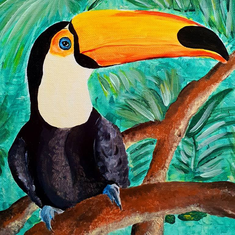 Original Expressionism Animal Painting by Maria Sabrina Viviani