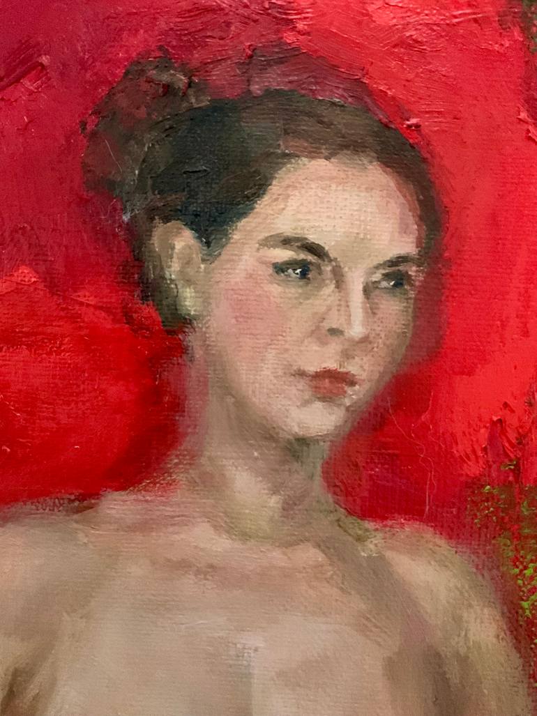 Original Expressionism Nude Painting by Vera Klimova