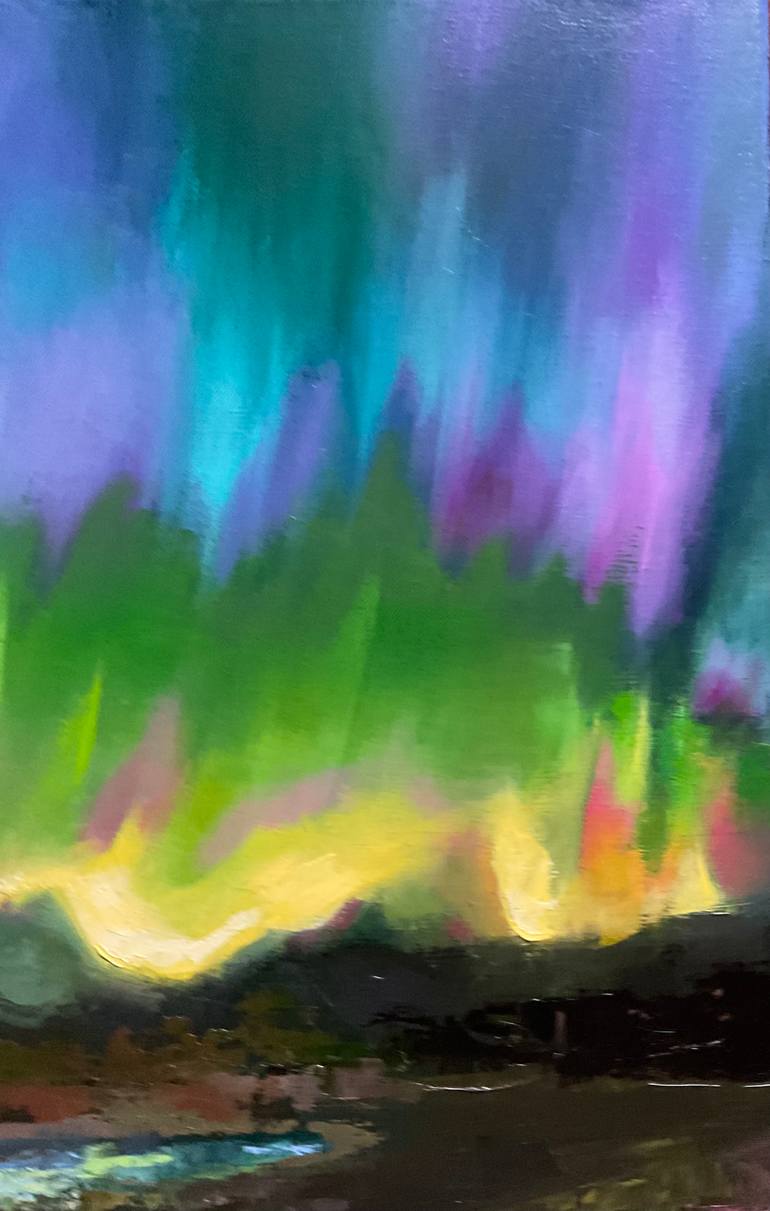 Original Abstract Expressionism Abstract Painting by Vera Klimova
