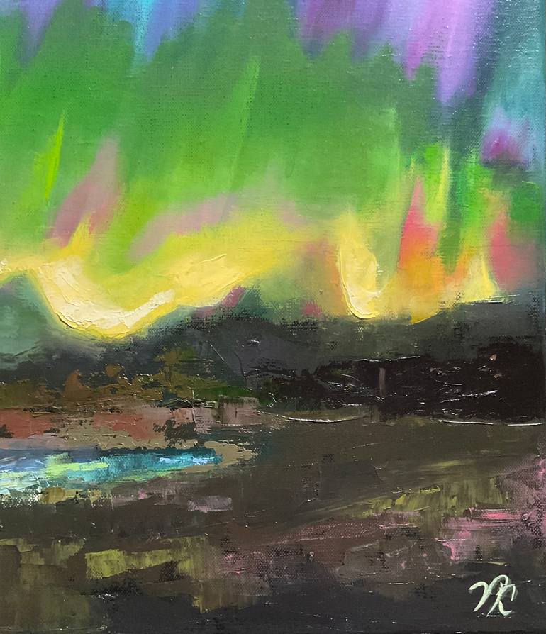 Original Abstract Expressionism Abstract Painting by Vera Klimova