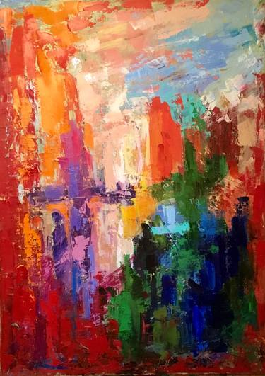 Original Abstract Expressionism Abstract Paintings by Vera Klimova