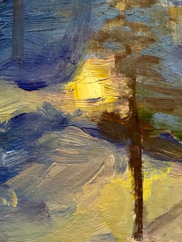 Original Art Deco Landscape Painting by Vera Klimova