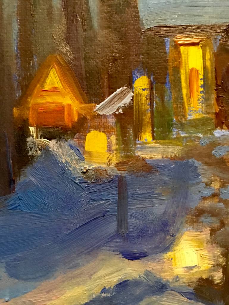 Original Art Deco Landscape Painting by Vera Klimova