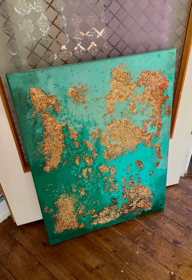 Original Abstract Expressionism Abstract Painting by Vera Klimova