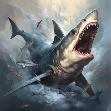 Master of the Seas: Realistic Portrayal of the Mighty Shark thumb