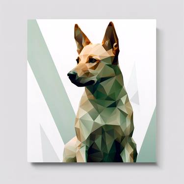 Print of Abstract Dogs Digital by Diana Vezhnina
