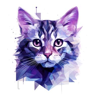 Print of Abstract Cats Digital by Diana Vezhnina