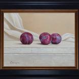 Red Plums (32 x40cm, oil on Panel) by Gevorg Sinanyan