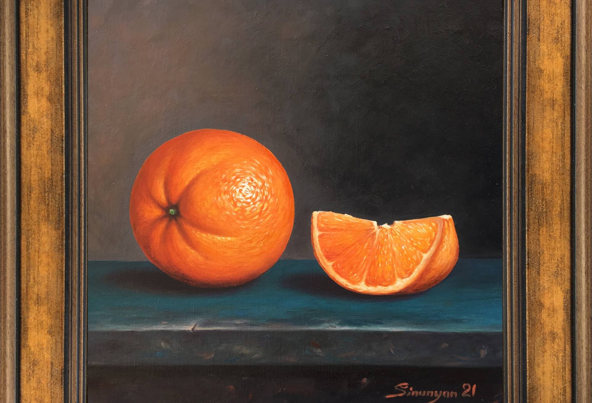 Oranges 25x25 oil on canvas Painting by Gevorg Sinanyan