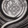Collection "WORLDS LABYRINTHS" charcoal drawing on paper