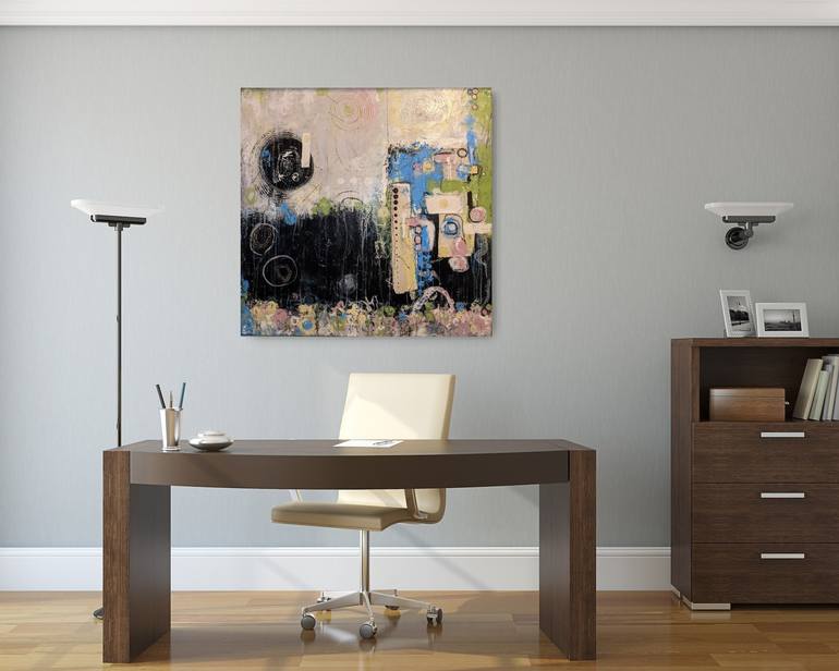Original Fine Art Abstract Painting by Diana Mercado