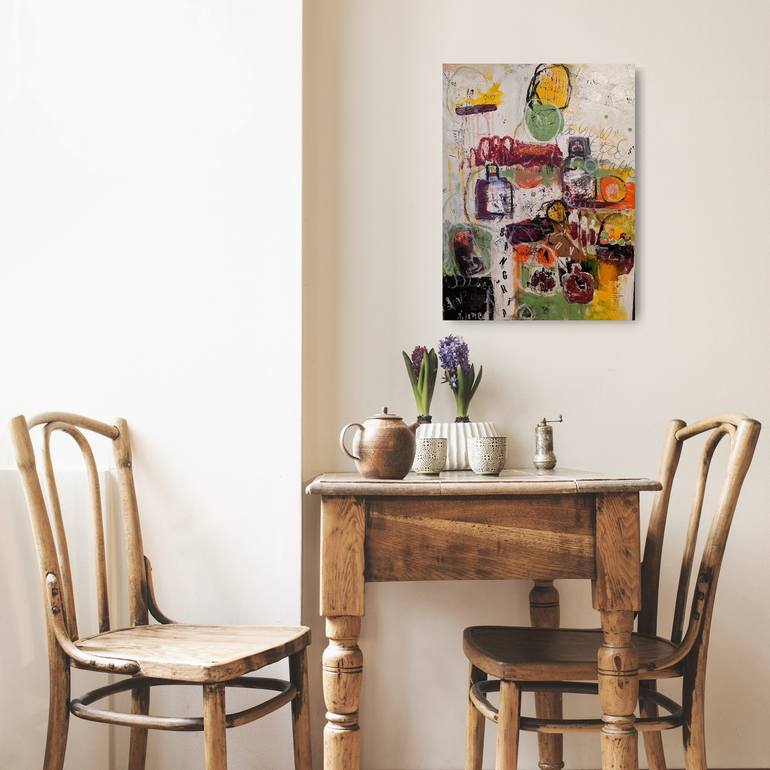 Original Abstract Expressionism Abstract Painting by Diana Mercado