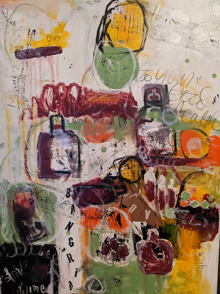 Original Abstract Expressionism Abstract Painting by Diana Mercado