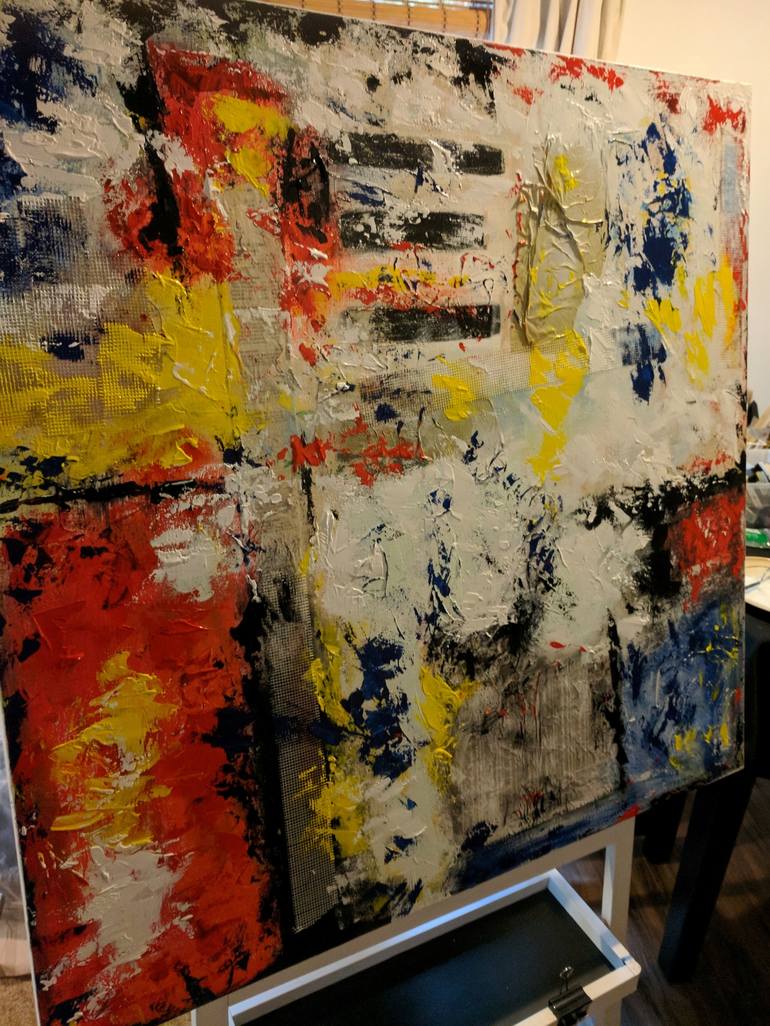 Original Abstract Expressionism Abstract Painting by Diana Mercado