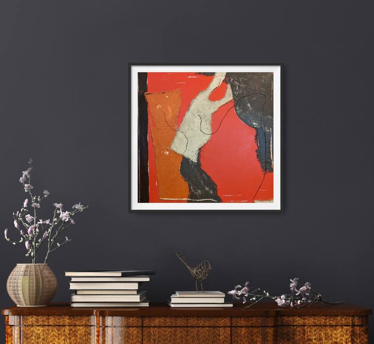 Original Fine Art Abstract Collage by Diana Mercado