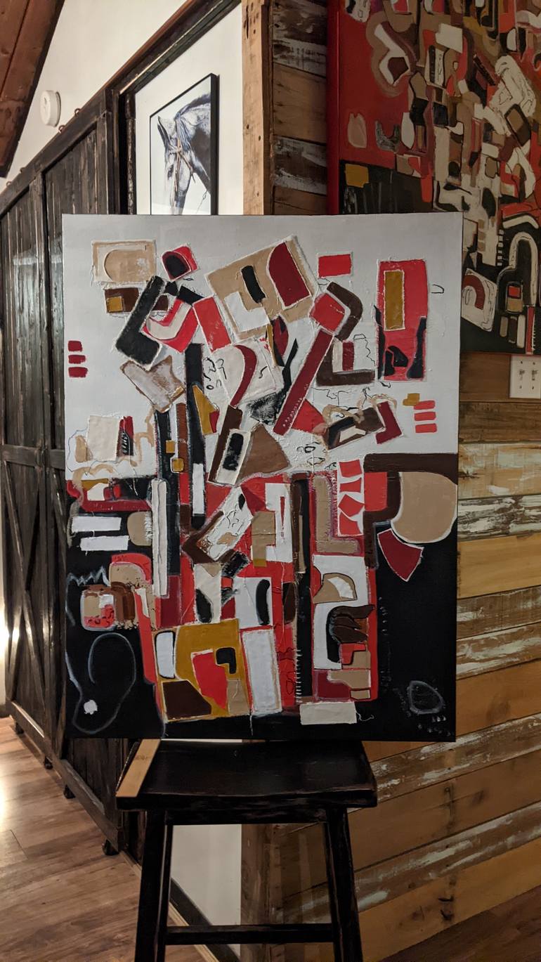 Original Abstract Expressionism Abstract Painting by Diana Mercado