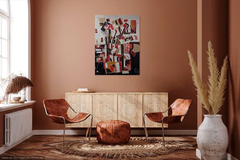 Original Abstract Expressionism Abstract Painting by Diana Mercado