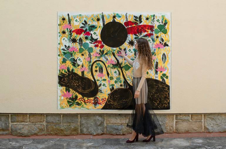 Original Expressionism Nature Painting by Veronika  Blyzniuchenko