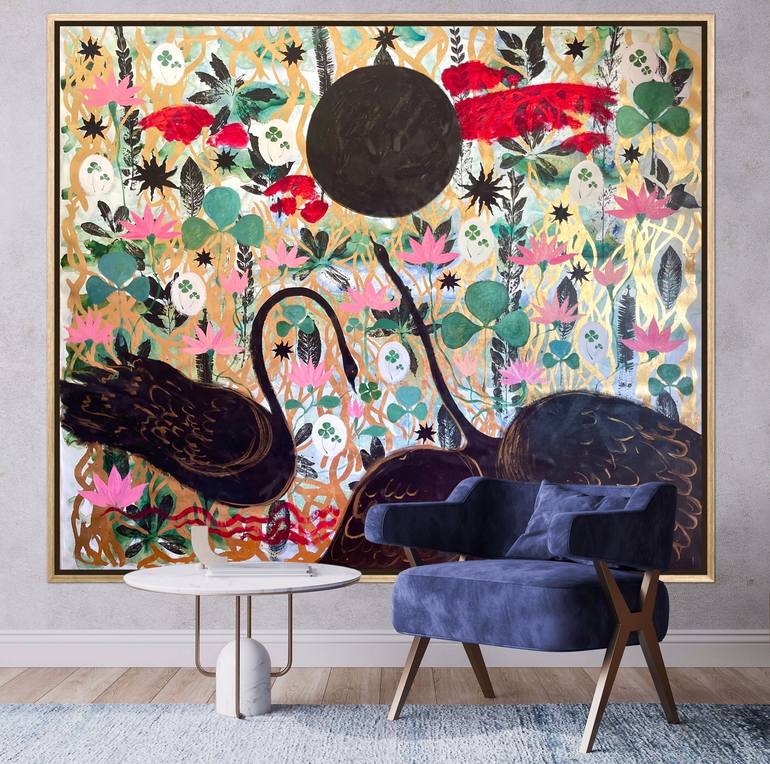Original Expressionism Nature Painting by Veronika  Blyzniuchenko