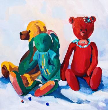 Original Expressionism Children Painting by Mariya Molchanova