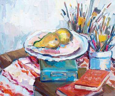 Original Expressionism Still Life Painting by Mariya Molchanova
