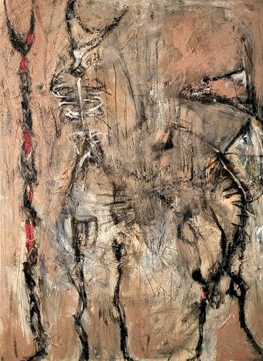 Original Abstract Animal Painting by Hali Barnett