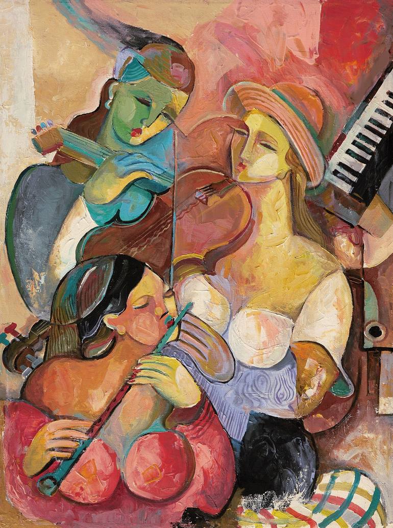 Original Impressionism Music Paintings by Emmy Lu