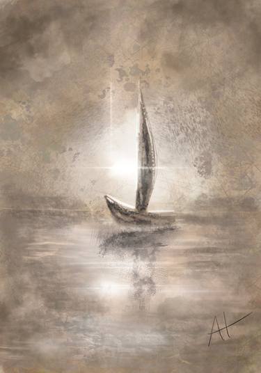 Original Boat Digital by Alicia Hentall