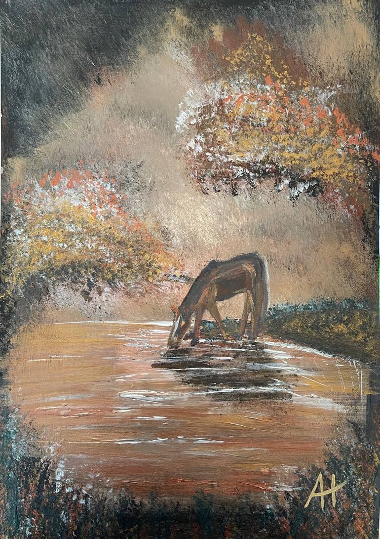 Fishing tranquility Painting by Alicia Hentall