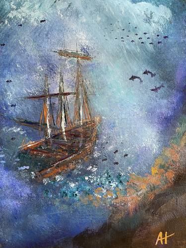 Print of Ship Paintings by Alicia Hentall