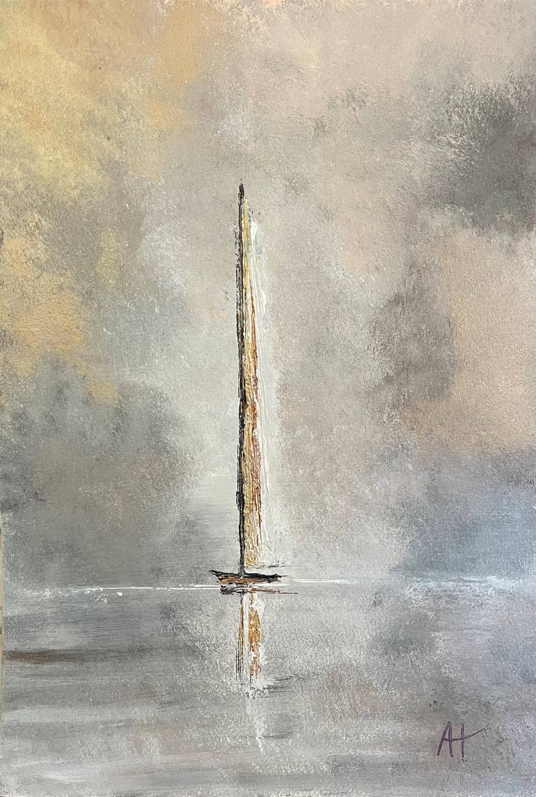 Glistening sail Painting by Alicia Hentall