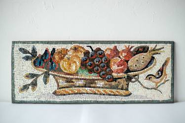 antique roman mosaic still life with pineapple thumb