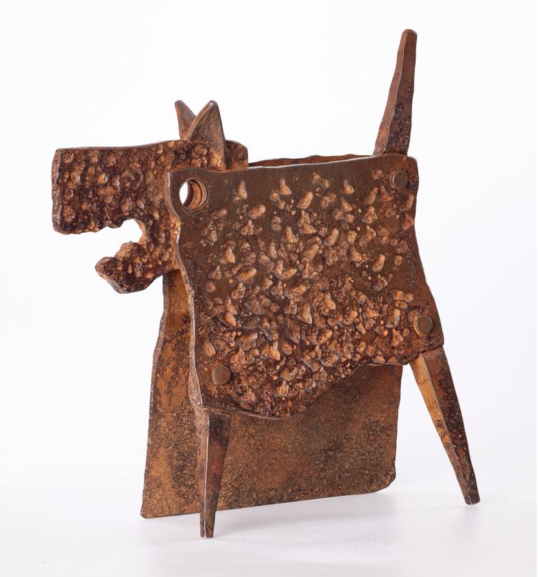Original Abstract Expressionism Dogs Sculpture by Jiri Genov